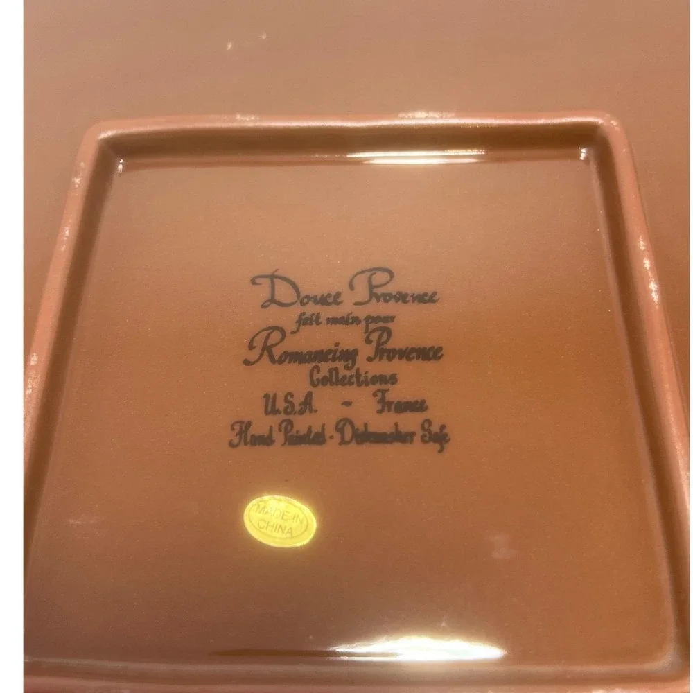 Douce Romancing Provence Hand Painted Ceramic Tray – Tuscan‎ Farmhouse Scene 14
